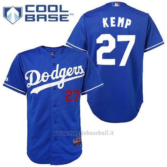 Maglia Baseball Uomo Los Angeles Dodgers Matt Kemp Majestic Cool Base Giocatore